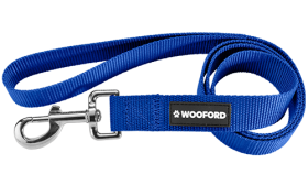 Lesă Rezistentă Pentru Câini Essential Leash pentru câine din nailon albastru, 120cm, ușor de curățat, cu mâner confortabil și închizătoare argintie sigură.