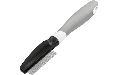 Pieptene pentru Eliminarea Puricilor pentru Câini și Pisici Pieptene anti-purici pentru câini și pisici, dinți metalici fini, mâner ergonomic, elimină puricii și resturile din blană.