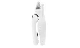 Călcător de unghii LED alb pentru câini cu lumină integrată pentru precizie, cu mâner ergonomic și protecție de siguranță.