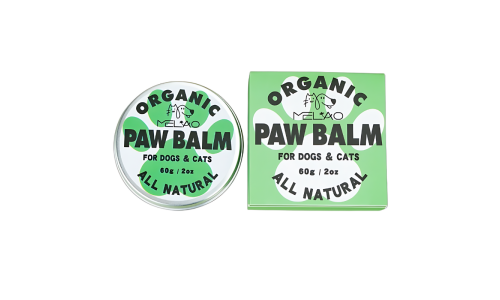 Cutie verde și albă cu balsam organic pentru lăbuțe, natural, 60g, pentru calmarea și protejarea lăbuțelor.