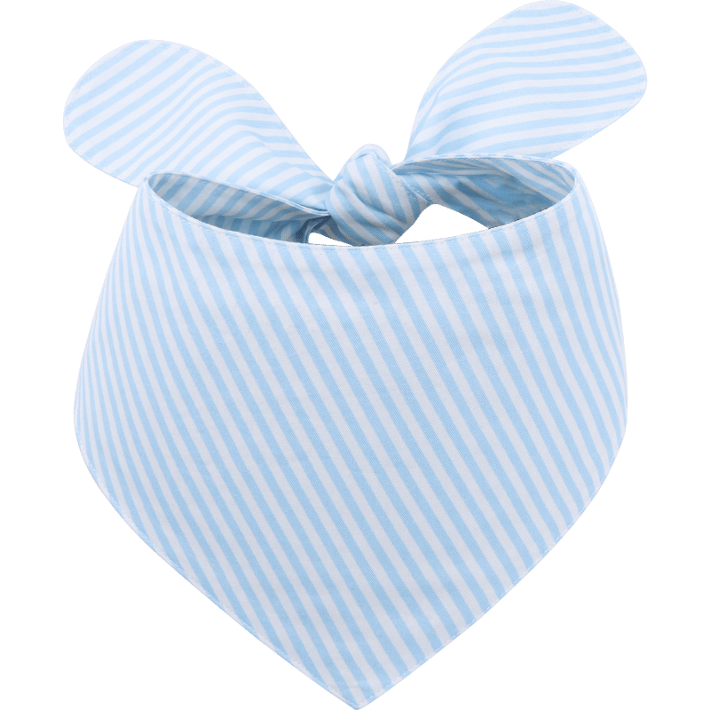 Bandană pentru Câini Elegantă Bandană pentru câini cu dungi albastre și albe, cu nod, ușor de spălat, fabricată din material ușor de bumbac 100%.