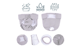 Scutec Premium Lavabil pentru Câini Femele