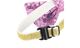 Zgardă cu Papion Strălucitor pentru Pisici și Câini de Talie Mică