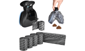 Clește Portabil Pentru Adunarea Excrementelor de Câine, ușor de curățat, cu sistem de prindere - Include pungi ecologice