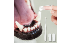Set Complet Pentru îngrijirea Orală a Câinilor: periuță de dinți, 2 periuțe de deget și pastă de dinți cu aromă de vanilie Set Complet Pentru îngrijirea Orală a Câinilor: periuță de dinți, 2 periuțe de deget și pastă de dinți cu aromă de vanilie