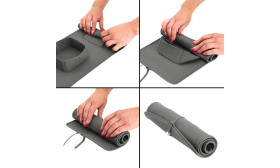 Bol de Călătorie Pliabil pentru Câini - Covoraș alimentar pliabil dublu, 1200 ml