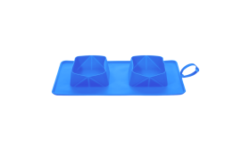 Bol de Călătorie Pliabil pentru Câini - Covoraș alimentar pliabil dublu, 1200 ml