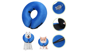Zgardă Gonflabilă pentru Câini - Zgardă Reglabilă pentru Recuperare a Animalelor de Companie