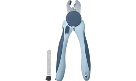 Cleste albastru pentru unghii de câini, mânere ergonomice, protecție de siguranță, pilă metalică, ideal pentru câini, pisici.